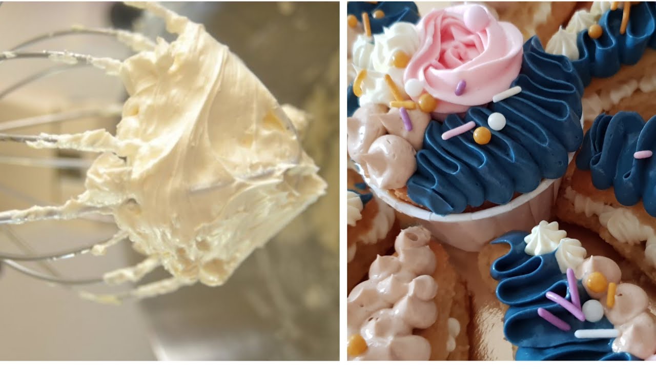 كريمه الزبده بالكناش👌 بديل كريمه السويسرية 😍la crème au beurre a la ganache chocolat