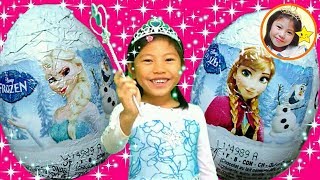 アナと雪の女王チョコエッグ開封★なりきりプリンセス　リカちゃん　おもちゃ　魔法ごっこ　サプライズ　ディズニー　お菓子