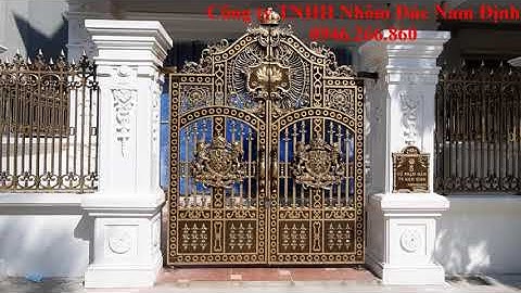 ✅Mẫu cổng nhôm đúc Buckingham kết hợp HOA SEN , | Công ty TNHH Nhôm Đúc Nam Định.