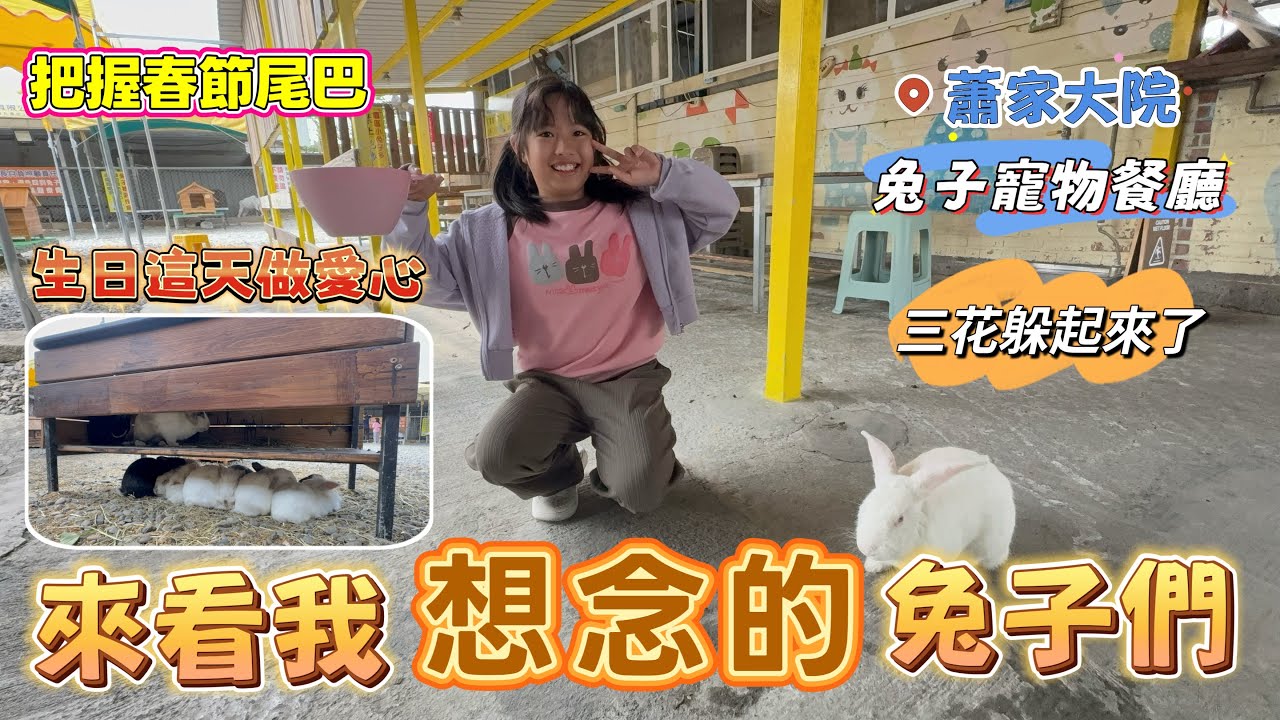 【小雲吃西瓜】我真的超愛「蕭家大院」！因為可以餵很多兔兔...雖然我會怕怕...