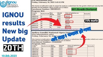 IGNOU update|| IGNOU published Result New 20th Big update|| IGNOU || IGNOU results