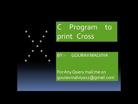 print cross pattern using C language
