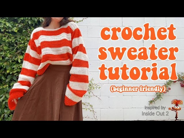 ★★ ★★ crochet striped sweater T22F1KTO075WT Crochet Striped Sweater Tutorial │ Beginner Friendly Inside