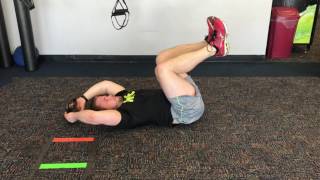 Reverse crunch dead bug