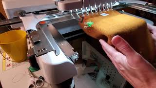 Tutorial on embroidering a stocking cap using a fast frame