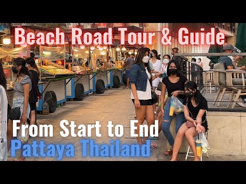Pattaya Beach Road Tour, start to end. Bars, Restaurants, Shops, Sois, Alleys + A Secret! - Thailand