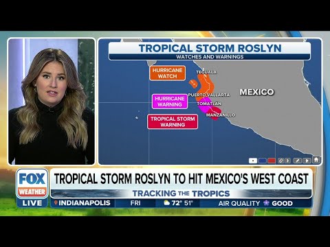 Tropical Storm Roslyn Prompts Hurricane Warnings For Mexico's Pacific Coast