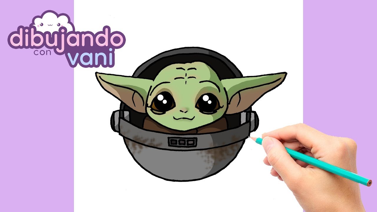 How to draw baby yoda step by step - YouTube