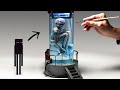 How To Make Realistic MINECRAFT Enderman In the Laboratory Bio-Tank Diorama / Polymer Clay