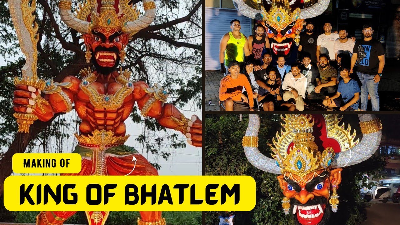 Making Of King Of Bhatlem Panjim  Narkasur in Goa 2023 Dhanlaxmi Boys of Bhatlem  Narkasur 2023