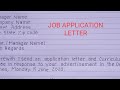 How To Write An Application Letter For Job Vacancy - YouTube
