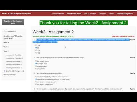Data Analytics with Python Assignment Week 2 Solutions | Nptel Data Analytics with Python Week 2