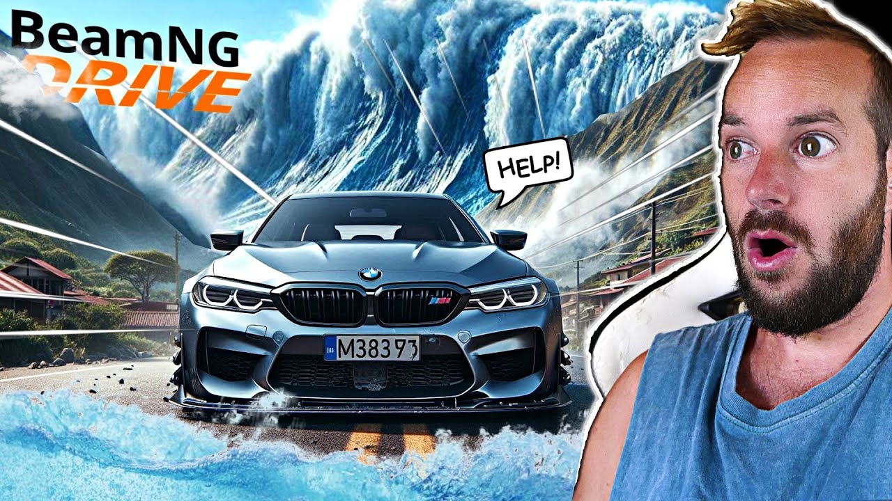 SURVIVRE à un TSUNAMI avec CE MONSTRE sur BeamNG !! (C'est chaud)