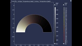 Unsteady Heat Transfer in Cast Iron Arc | 2D Conduction Simulation in COMSOL