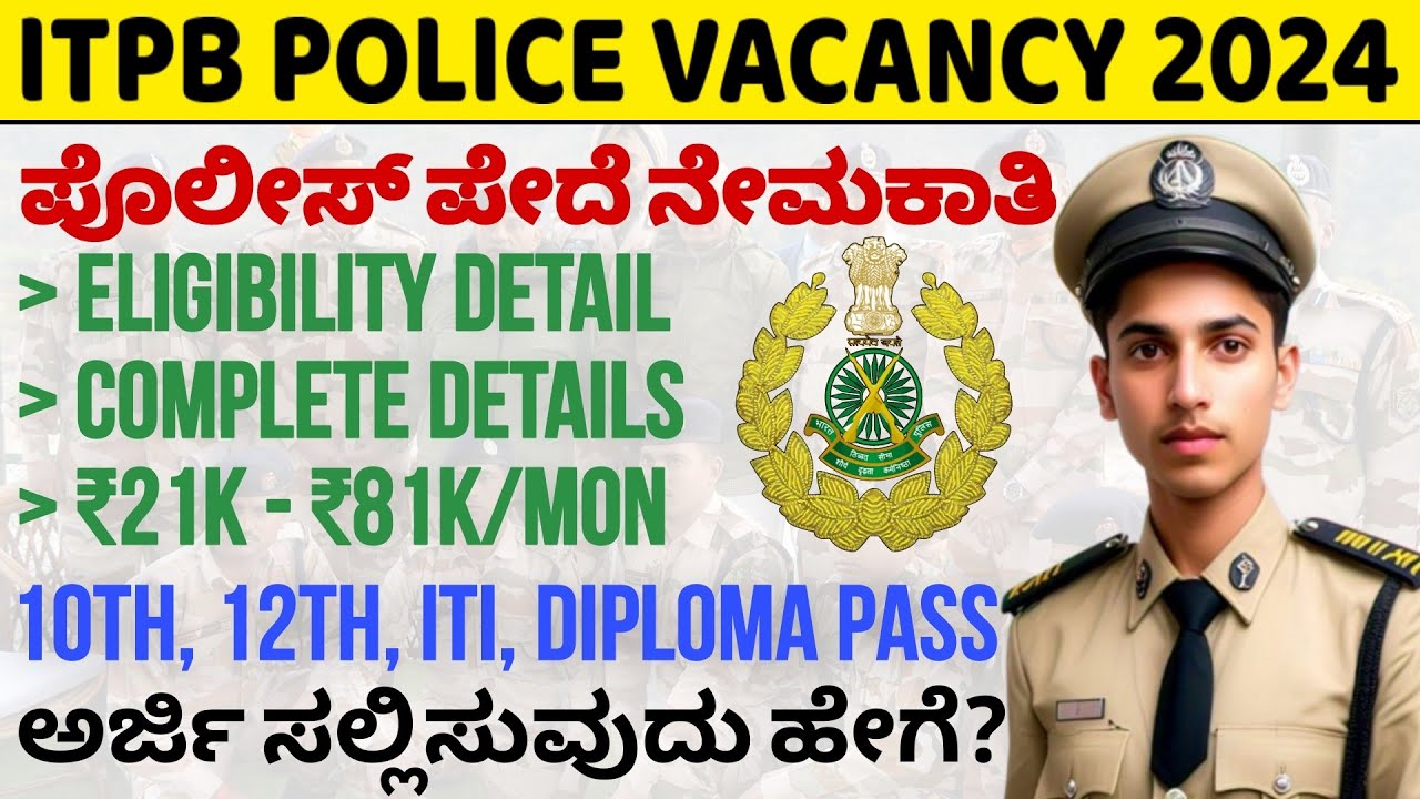 ITBP Police Recruitment 2025 | Apply Online for Constable & Head Constable Posts | Kannada