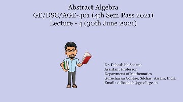 Group of nth roots of unity | Lecture 4 | 4th Sem Pass