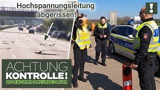 HOCHSPANNUNGSLEITUNG auf Autobahn! ⚡Lebensgefahr! | Kabel Eins | Achtung Kontrolle