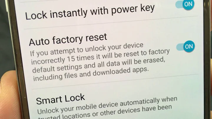 Galaxy S7: Warning! Disable Auto Factory Reset if you have Kids!!!!