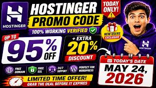 😳 Secret Hostinger Promo Code Revealed! Save BIG TODAY | May 24, 2026