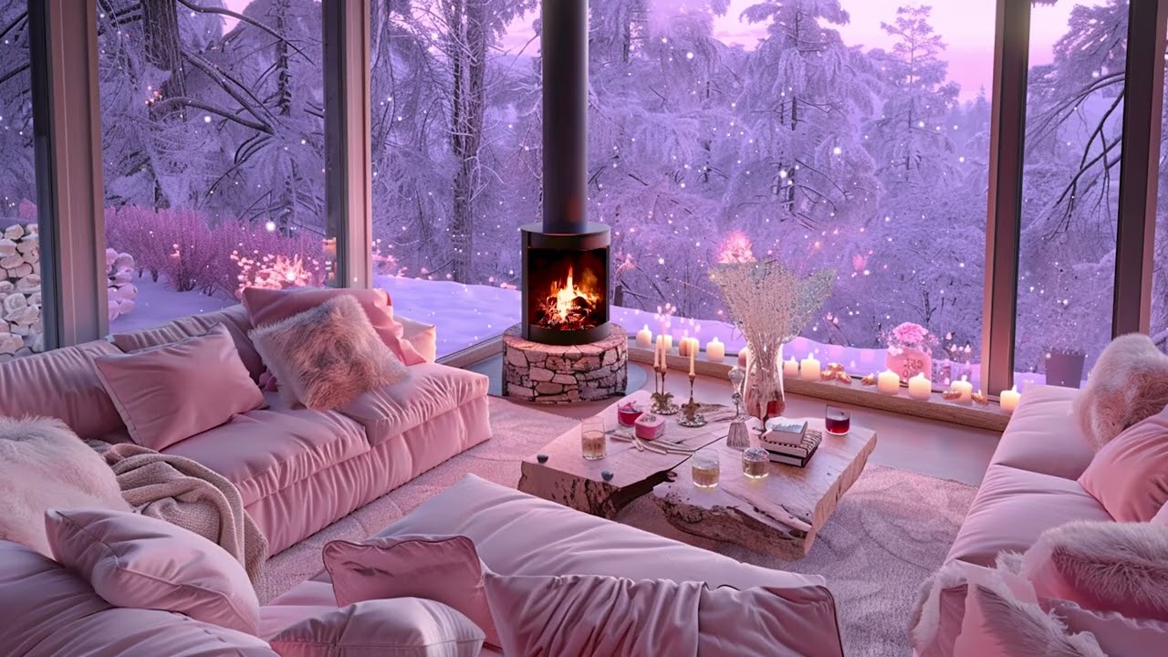 Relaxing Moody Piano Blended with Crackling Fire for Deep Sleep and Peaceful Study Sessions