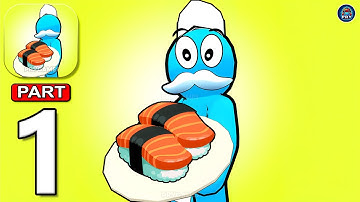 My Sushi Bar - Gameplay Walkthrough Part 1 - Prepare Rolls Delight Customers (Android, iOS)