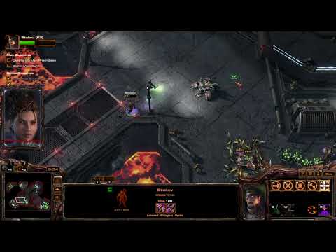 Видео: StarCraft 2 WoL zerg mod задание "Побег" на эксперте