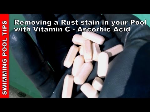 Removing a Rust Stain in your pool with Vitamin C - Ascorbic Acid Treatment