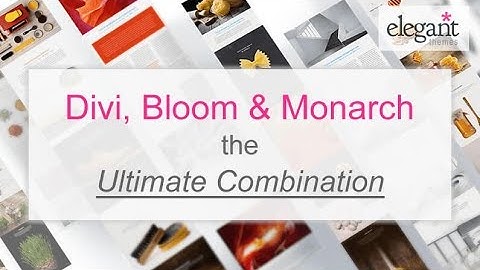 Monarch & Bloom, by Elegant Themes Ultimate combination | arunmaurya.net