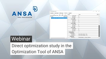 Direct optimization study in the Optimization Tool of ANSA