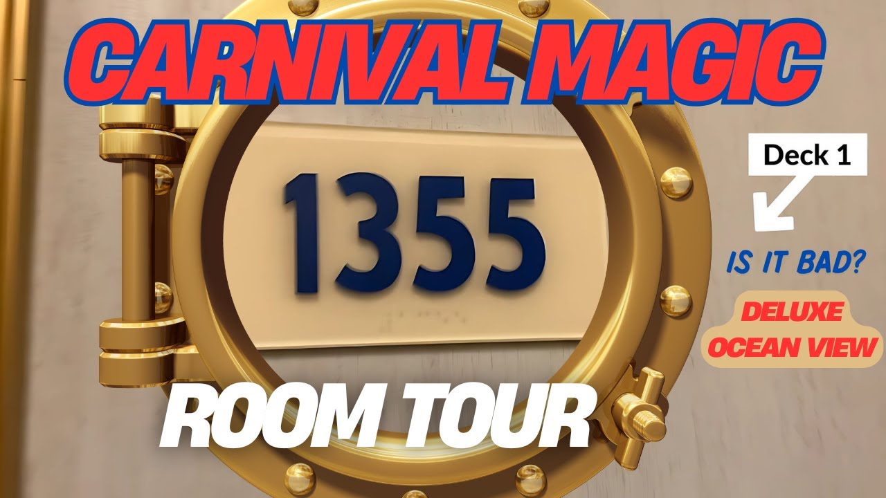 Carnival Magic Room 1355, Inside The LOWEST Deck Room on Carnival Magic Cruise Ship!