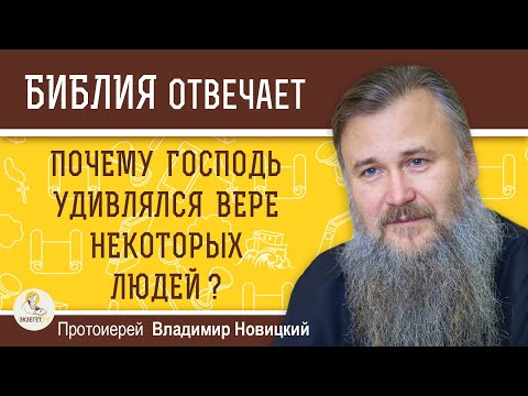 Почему ГОСПОДЬ УДИВЛЯЛСЯ ВЕРЕ некоторых людей ? Протоиерей Владимир Новицкий