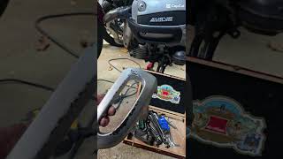 New engine guards on the 96 #BMW #R1100R. The old ones were worn. #motorcycle #airtherapy #ride #BMW