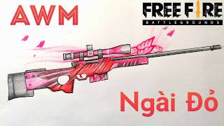 How to draw Duke Swallowtail AWM || Vẽ AWM Ngài Đỏ || Garena Free Fire