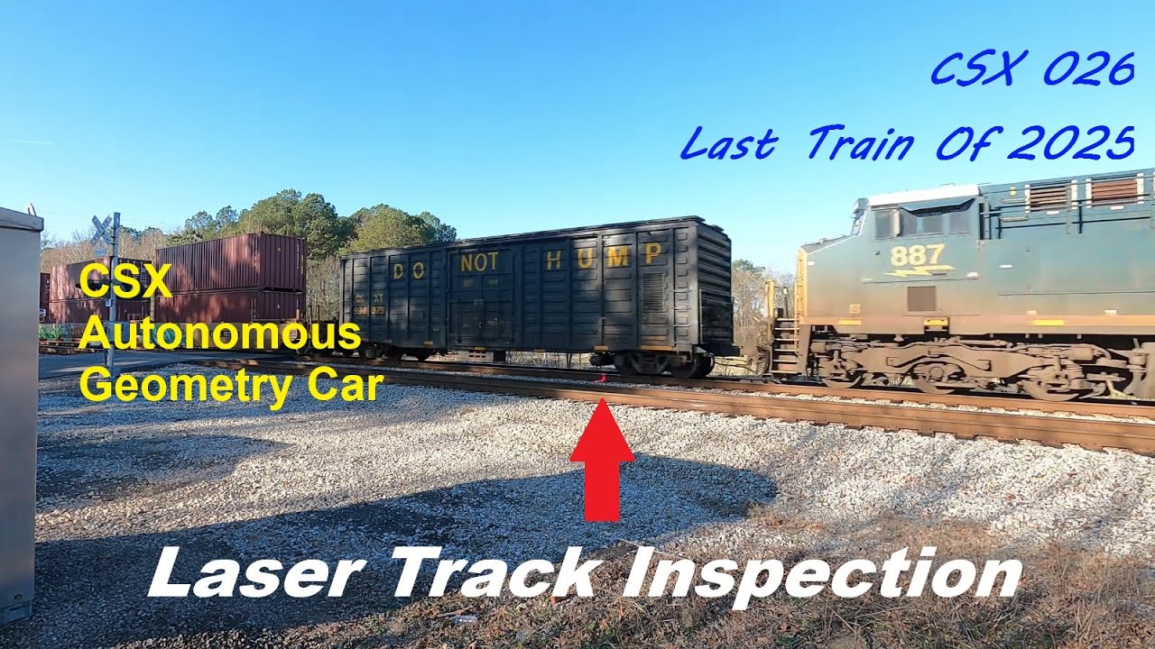 Laser Track Inspection - Autonomous Geometry Car on CSX 026 at Carey ...