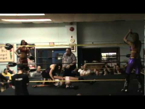 CCW: Courtney Rush & Cherry Bomb vs Nikita & Evilyn
