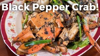 Insanely Delicious Thai Black Pepper Crab! ปูผัดพริกไทยดำ