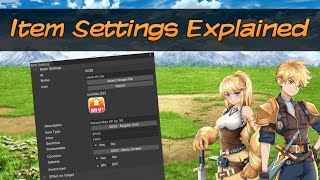 Item Settings Explained - RPG Maker Unite