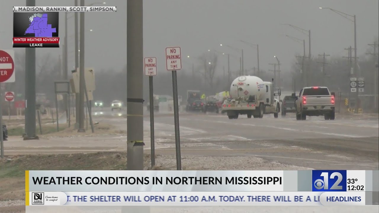 Mississippi Delta under Winter Storm Warning - YouTube