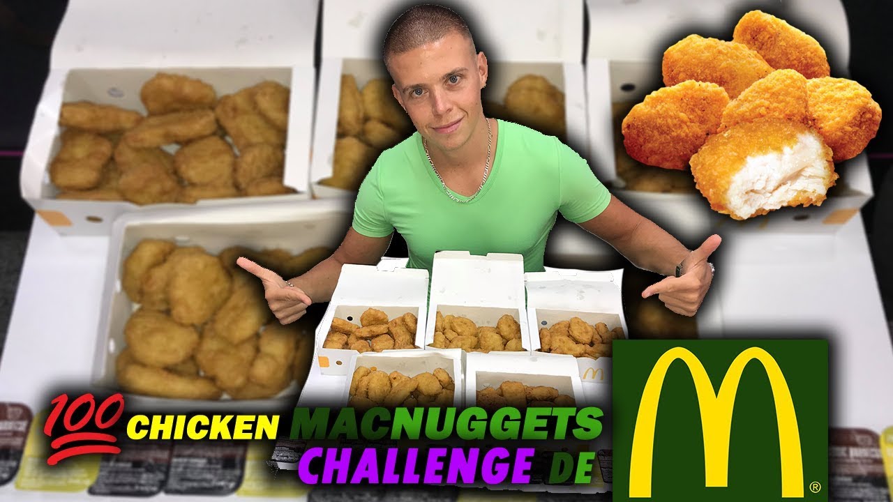 rodizio newark 100 CHICKEN MCNUGGETS CHALLENGE de McDonald's !!!