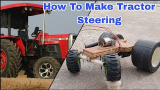 How To Make Tractor Steering // DIY steering// RC Tractor