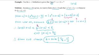 Calculus 1: Limits Involving Quadratic Functions (Epsilon-Delta Proofs) V3