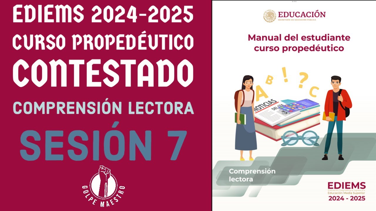 EDIEMS - Propedéutico - Comprensión Lectora - Sesión 7 Contestado - YouTube