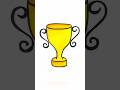 Winning cup | easy drawing for kids #howtodraw #simple #artforkids #kidsvideo #kidsart #diy #kidstv