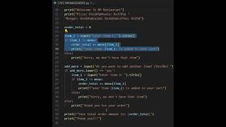 CAFE MANAGEMENT SYSTEM IN PYTHON LANGUAGE || TECHWITHRP #cafemanagement #python #pythonprogramming