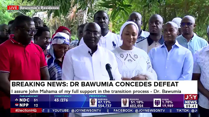 Elections 2024: Dr Bawumia concedes defeat; congratulates President-elect, John Mahama on victory