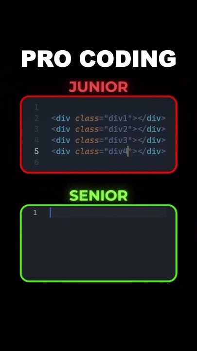 Junior Developer vs Senior Developer. #programming #coding #html #css # ...