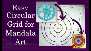 Mandala | How to Circular Grid for Mandala #mandala #Mandalagrid #Mandalatemplate #Mandaladrawing