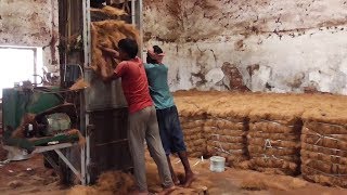 Coconut coir making machine | Coco peat industry भारत में कोको पीट उद्योग / Small Scale IndustrieS