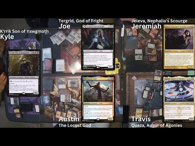 Commander Gameplay Ep.2 Queza v Locust God v K'rrik v Tergrid v Jeleva MTG EDH thumbnail
