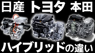 【性能比較】トヨタ,日産,ホンダのハイブリッドシステムは何が違う？【THSⅡ、e power、e：HEV】